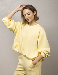 Amelie Amelie lange mouw sweater geel