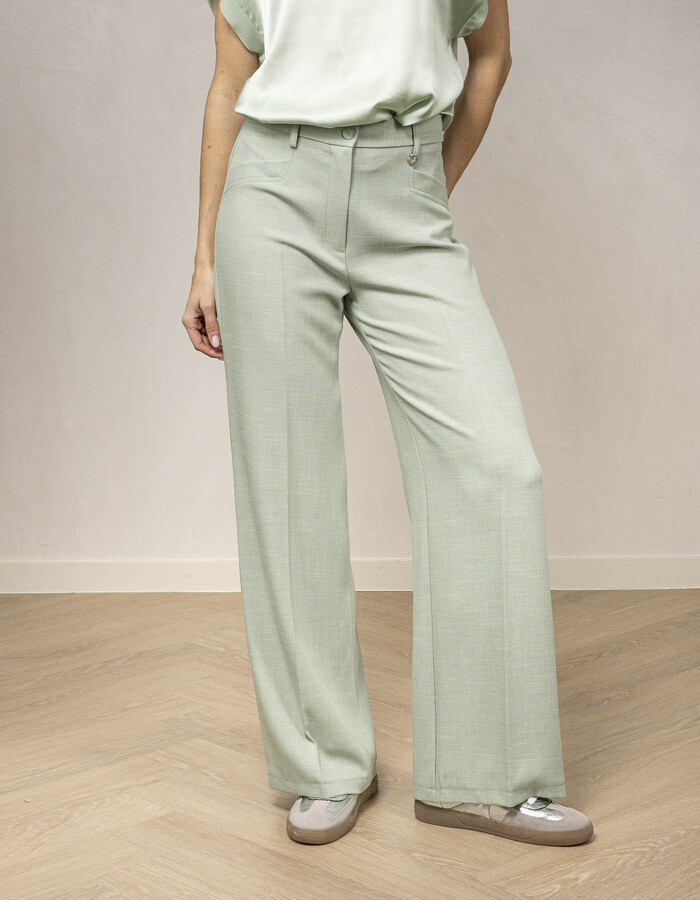 Amelie Amelie geklede broek groen