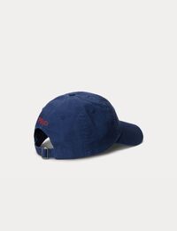 cotton chino ball cap in newport navy / rl2000 red
