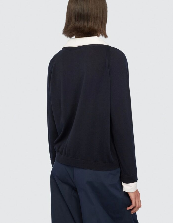 Semi Couture lange mouw gilet navy