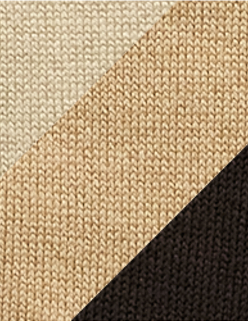 Cotton Blend Trouser Sock 3 Pack in Stone Brown Camel