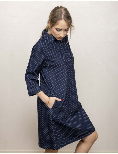 Freequent kort kleed blauw