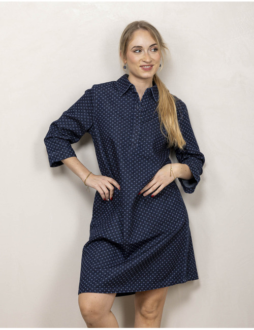 Freequent kort kleed blauw