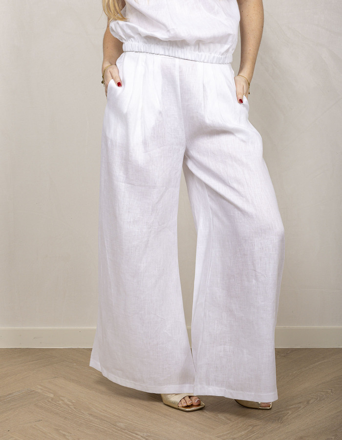 Greek Archaic Kori geklede broek wit