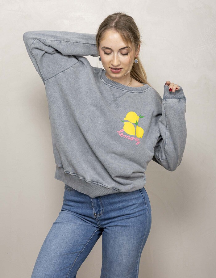 Kocca lange mouw sweater grijs