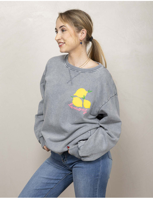 Kocca lange mouw sweater grijs