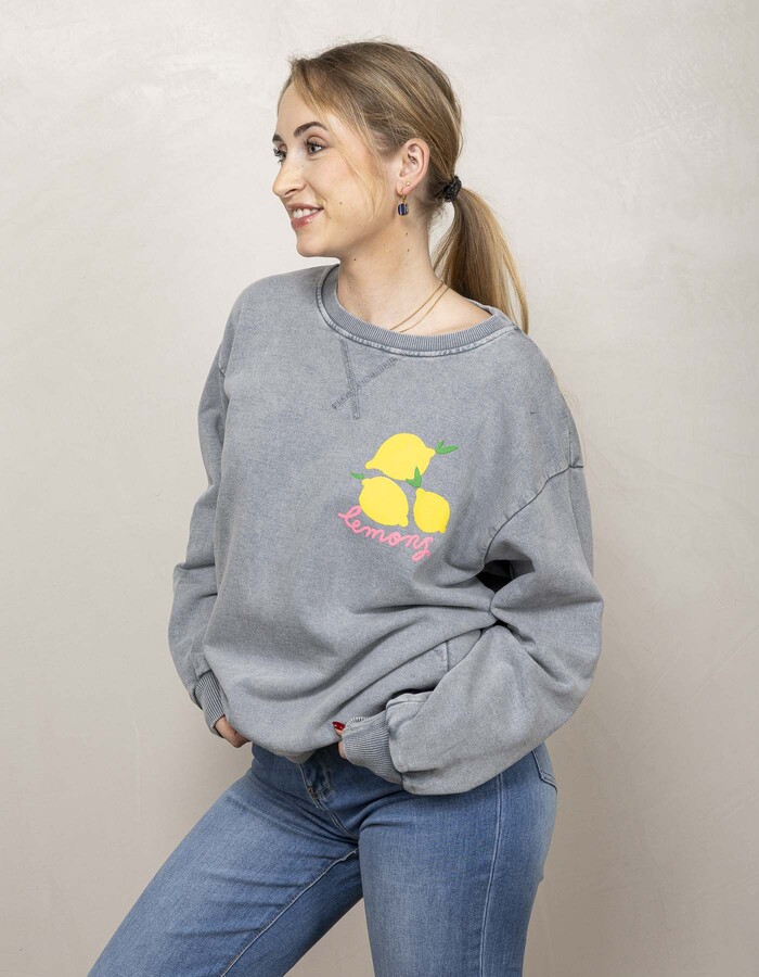 Kocca lange mouw sweater grijs