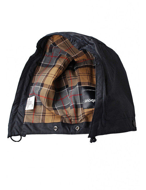 Capuchon Bedale in navy van gewaxed katoen