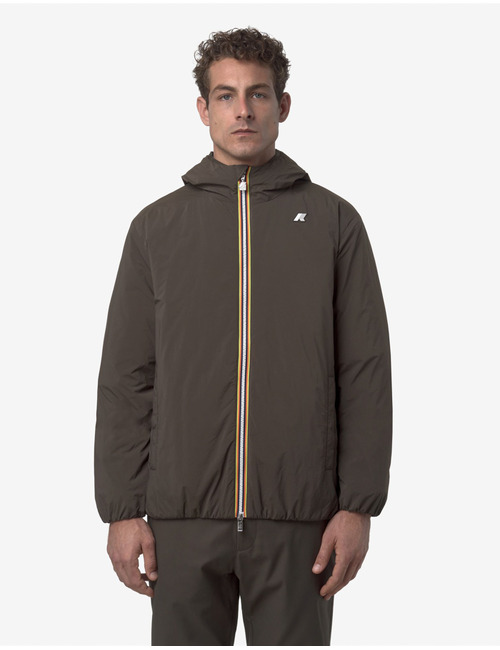 Jack Plain Warm korte gewatteerde jas in Black Olive met Primaloft isolatie