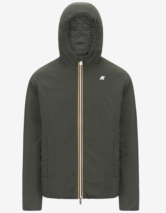 Jack Plain Warm korte gewatteerde jas in Green Blackish met Primaloft isolatie