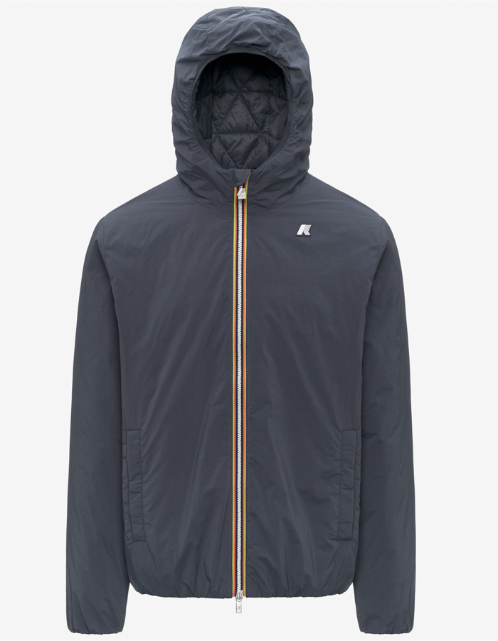 Jack Plain Warm korte gewatteerde jas in Blue Airforce met Primaloft isolatie