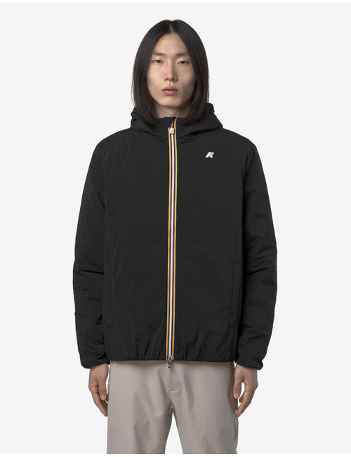 Jack Plain Warm korte gewatteerde jas in Black Pure met Primaloft isolatie