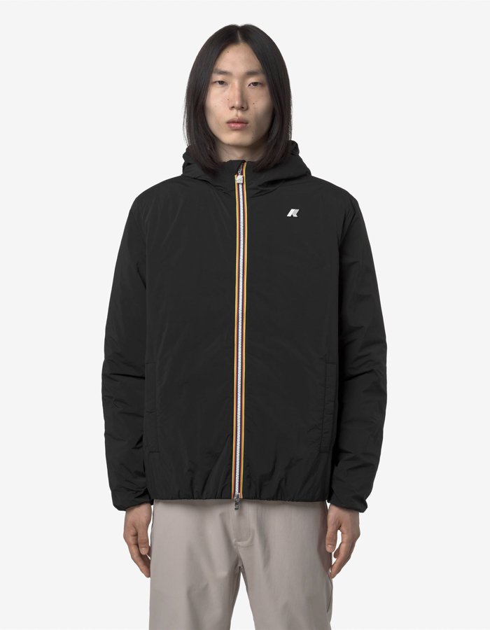 Jack Plain Warm korte gewatteerde jas in Black Pure met Primaloft isolatie