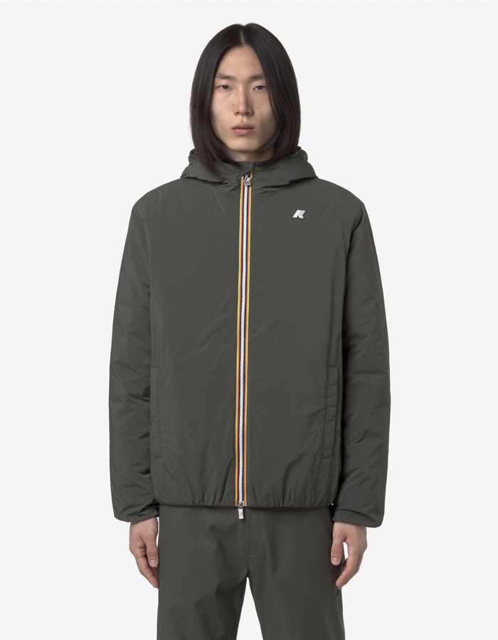 Jack Plain Warm korte gewatteerde jas in Green Blackish met Primaloft isolatie