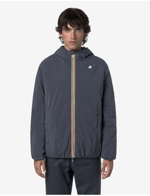 Jack Plain Warm korte gewatteerde jas in Blue Airforce met Primaloft isolatie