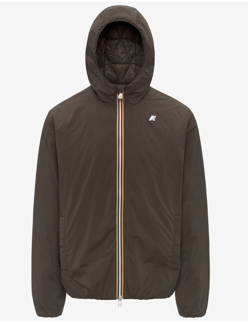 Jack Plain Warm korte gewatteerde jas in Black Olive met Primaloft isolatie