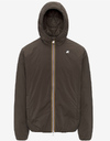 Jack Plain Warm korte gewatteerde jas in Black Olive met Primaloft isolatie