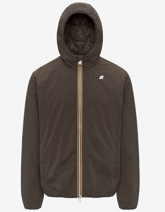 Jack Plain Warm korte gewatteerde jas in Black Olive met Primaloft isolatie
