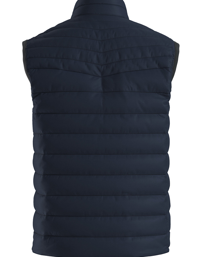 Slim fit bodywarmer in gerecycled polyamide donkerblauw