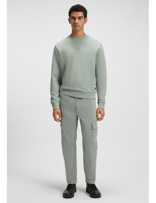 Relaxed fit sweatshirt in katoenen badstof met contrastlogo