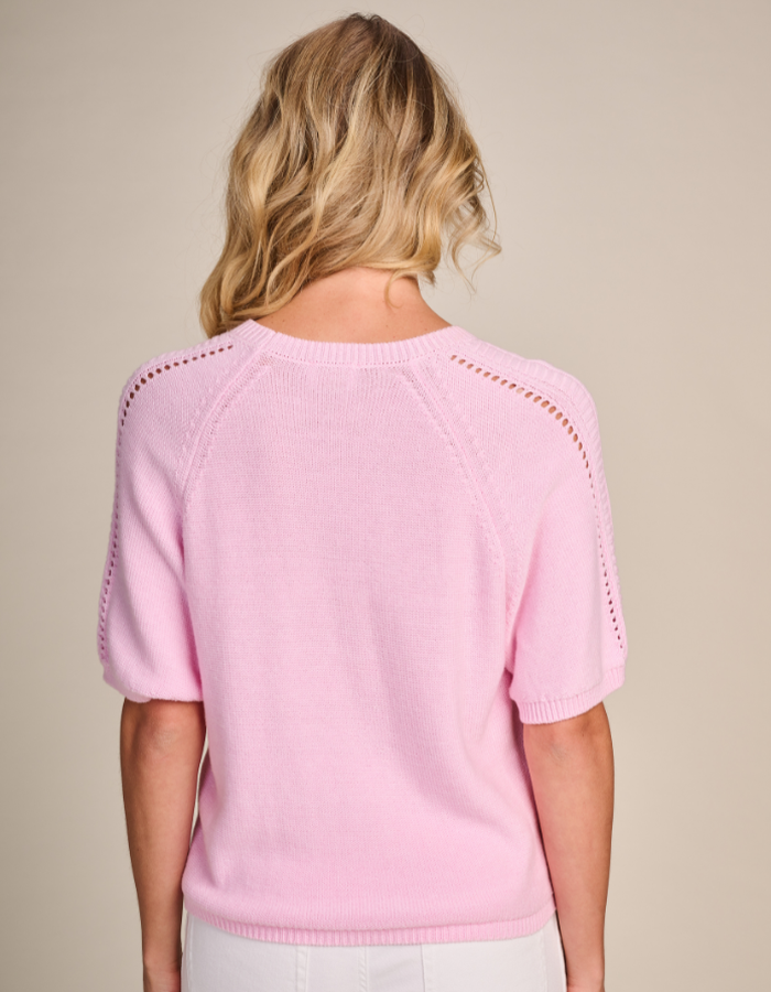 Due Amanti korte mouw pull roze