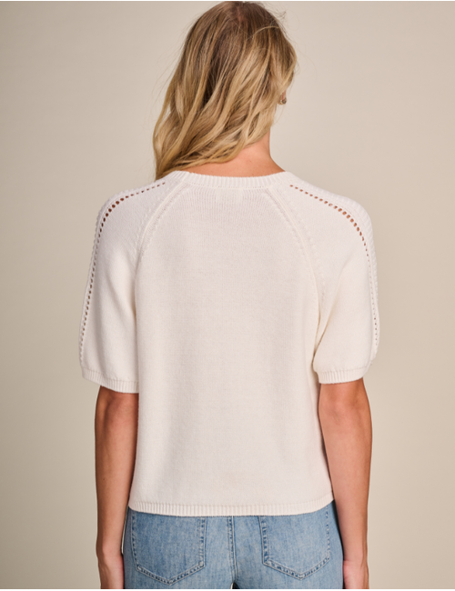 Due Amanti korte mouw pull wit