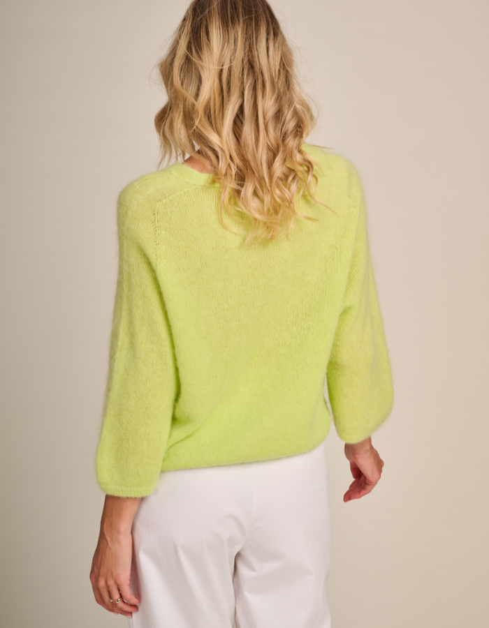 Due Amanti lange mouw gilet groen