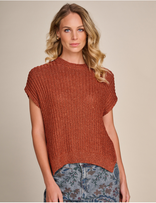 Due Amanti korte mouw pull roest