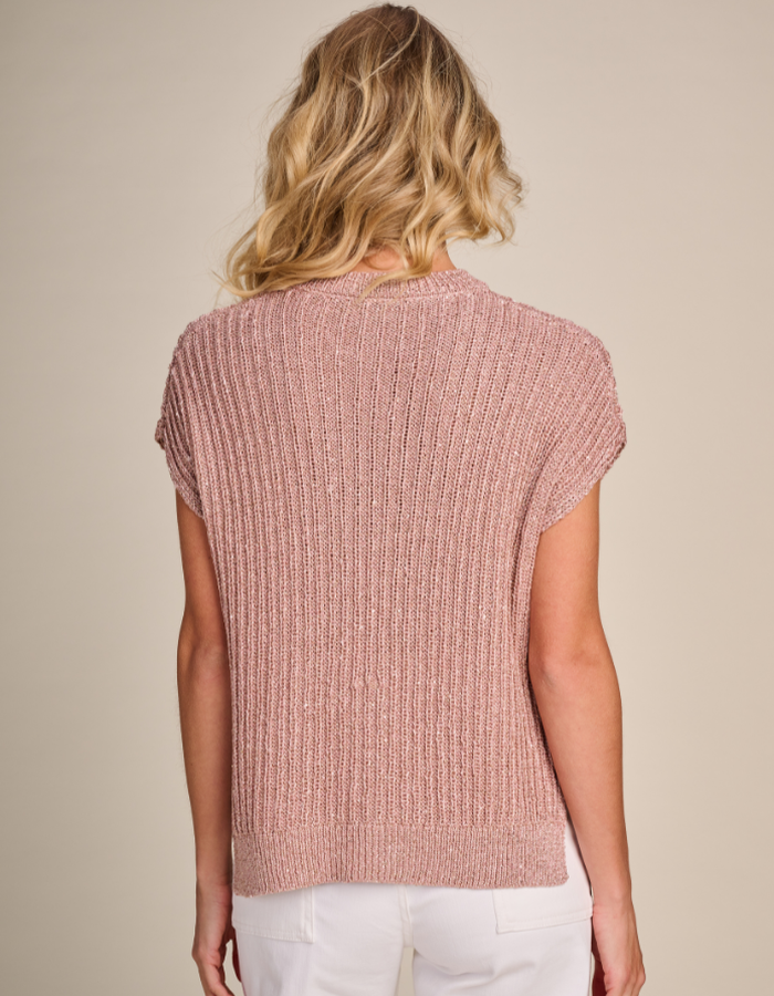 Due Amanti korte mouw pull roze