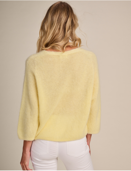 Due Amanti lange mouw gilet geel