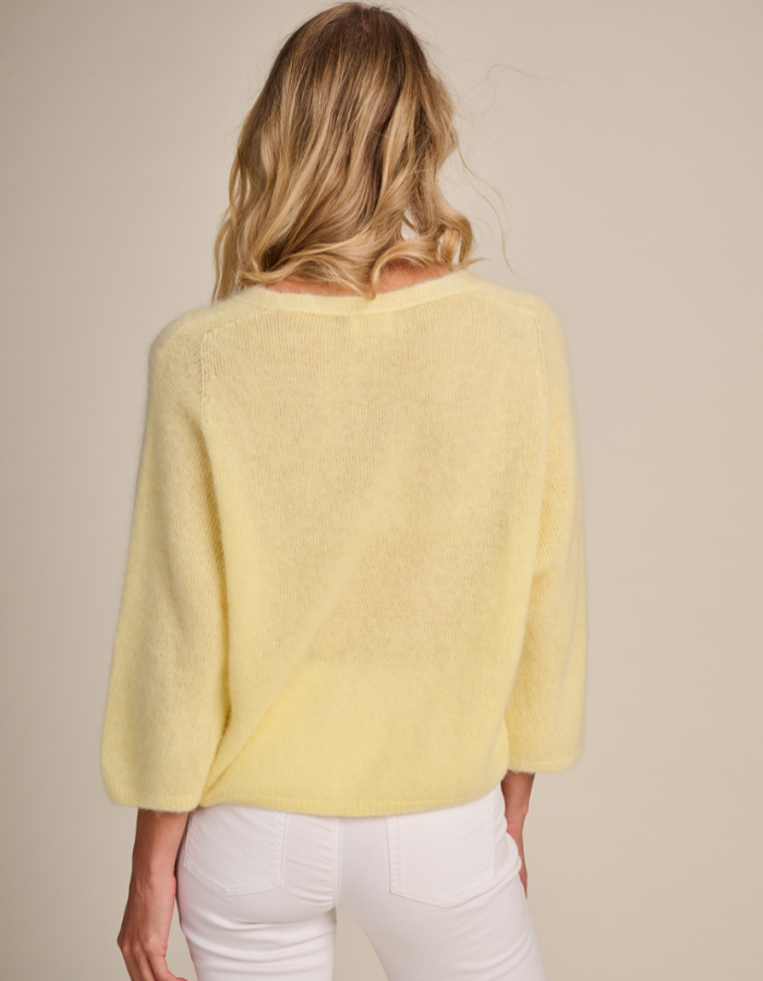 Due Amanti lange mouw gilet geel