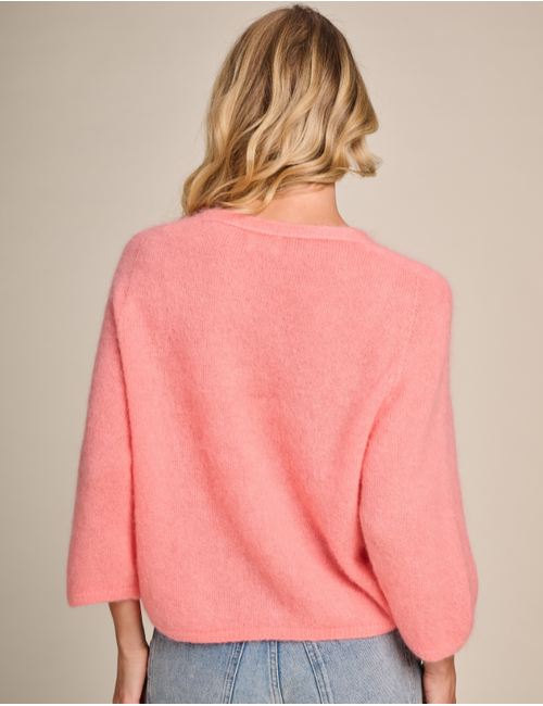 Due Amanti lange mouw gilet roze