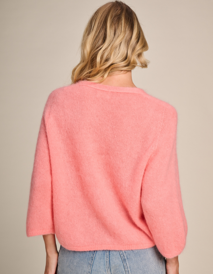 Due Amanti lange mouw gilet roze