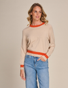Due Amanti lange mouw pull beige