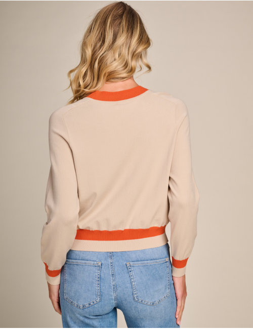 Due Amanti lange mouw pull beige