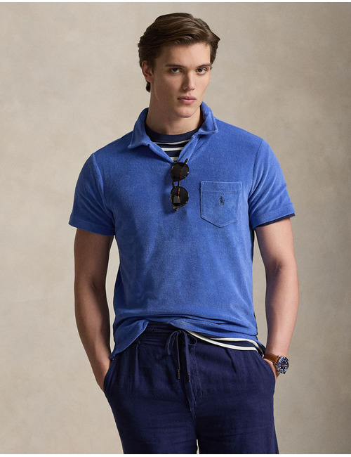 Terry polo in Modern Royal van zachte katoen-terry