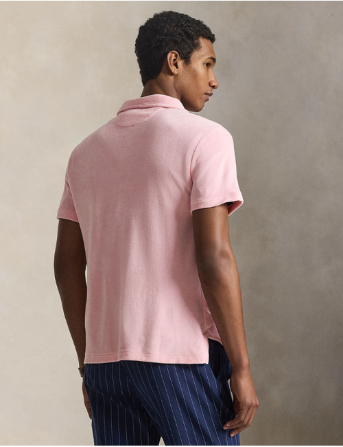 Terry Polo Shirt in Garden Pink