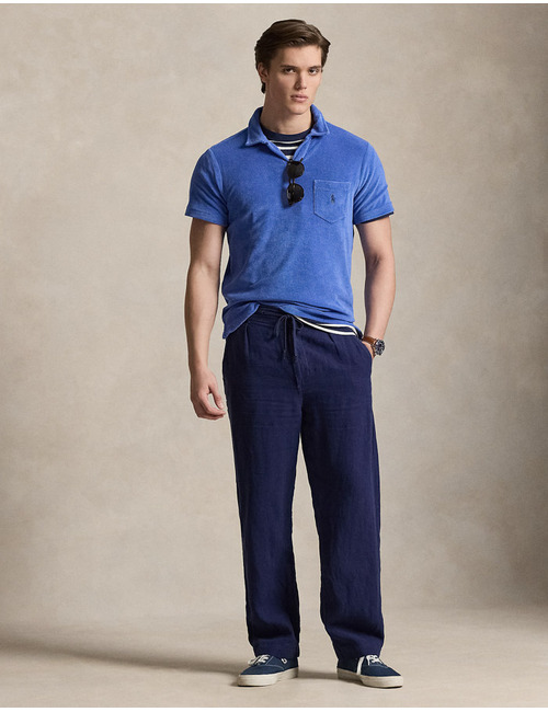 Terry polo in Modern Royal van zachte katoen-terry