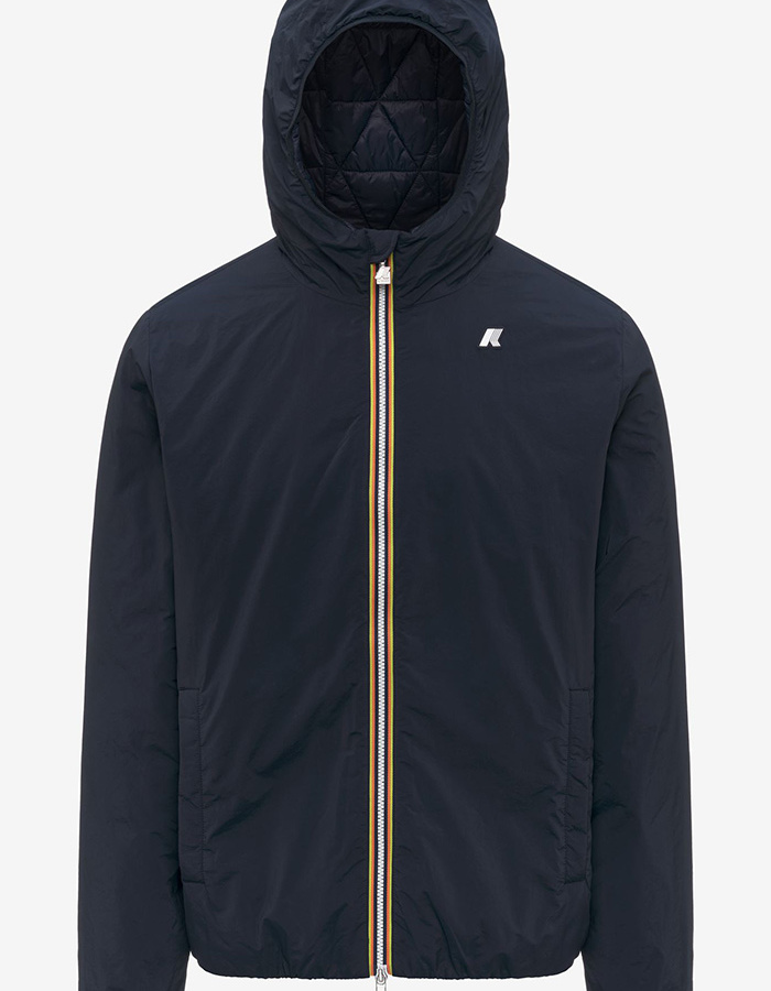 Jack Plain Warm korte gewatteerde jas in Blue Depth met Primaloft isolatie