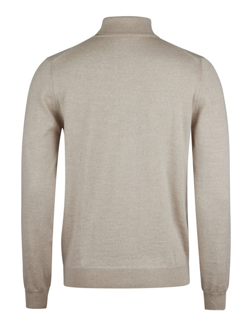 Luxe Baruffa-merinowollen coltrui in light beige