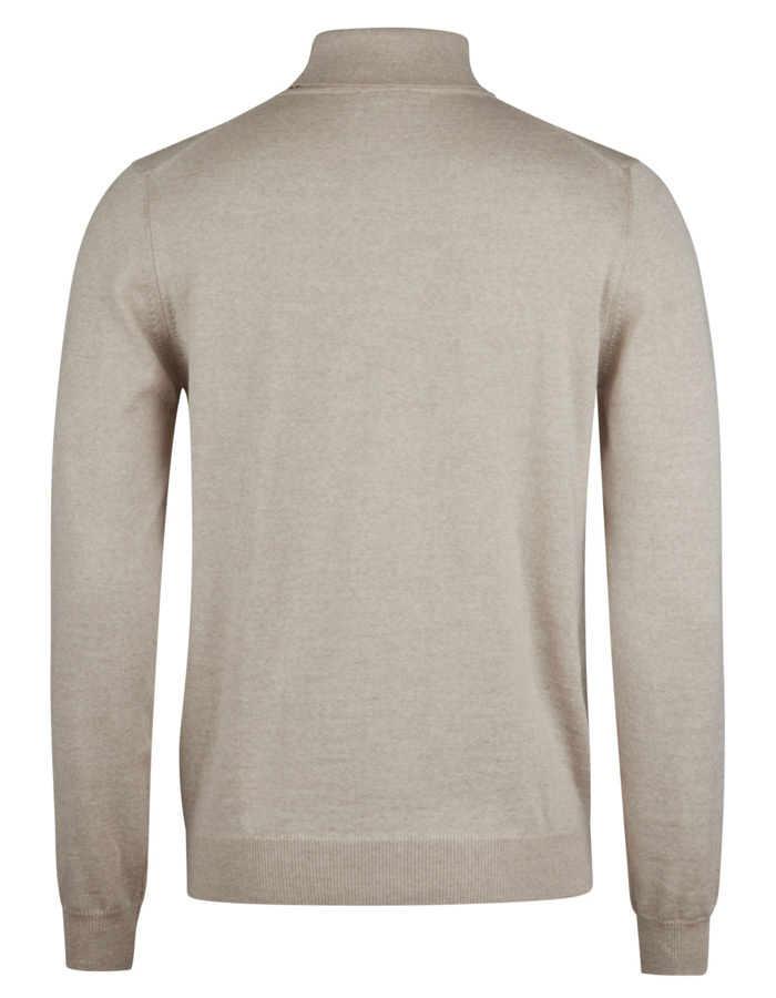 Luxe Baruffa-merinowollen coltrui in light beige