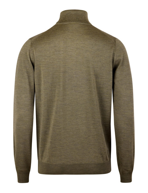 Luxe Baruffa-merinowollen coltrui in groen