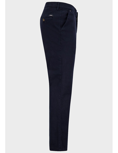 Modern fit satijnen chino met comfort stretch Benito