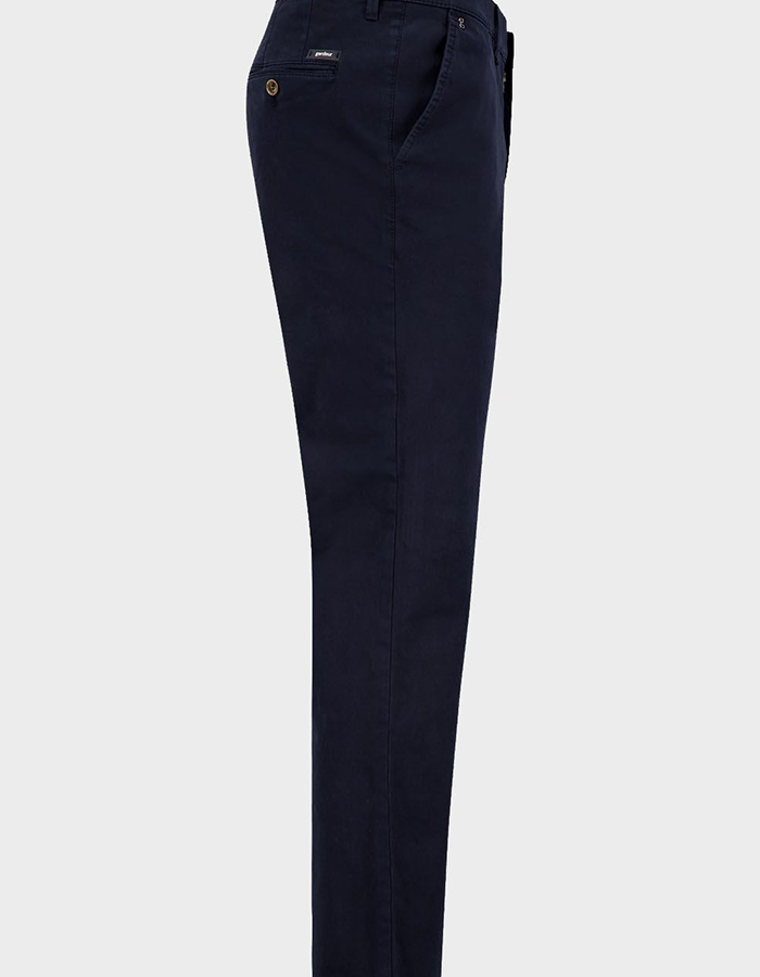 Modern fit satijnen chino met comfort stretch Benito