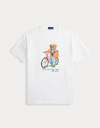 custom slim fit polo bear t-shirt in white summer bear