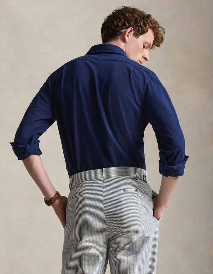 featherweight mesh shirt in dark cobalt