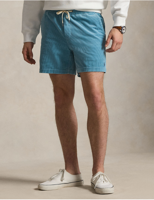 6 inch polo prepster corduroy short in blue note