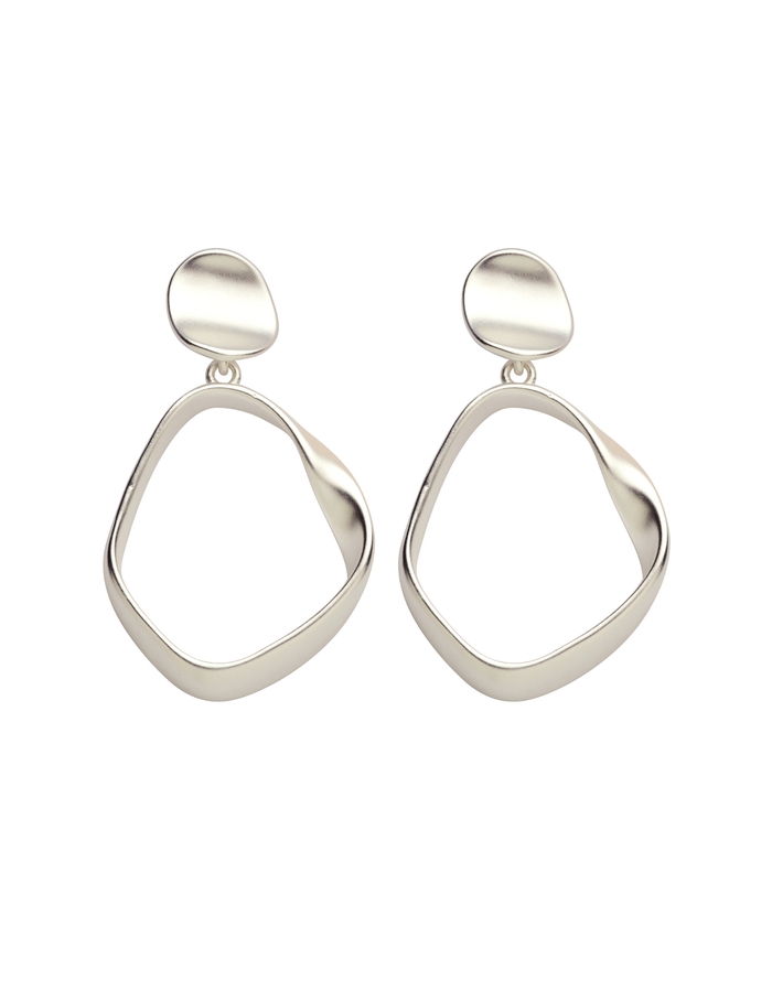 ORB3 Oorbellen Zilverkleur Mat