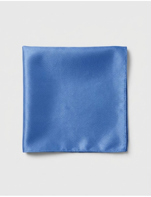 Luxe zijden pochet in blauw