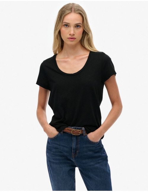 studios t-shirt met laag uitgesneden ronde hals